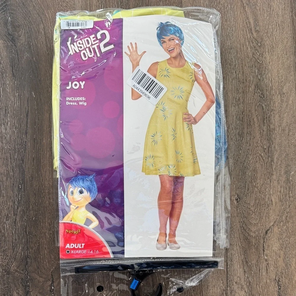 Spirit Joy Inside Out Adult Costume, new